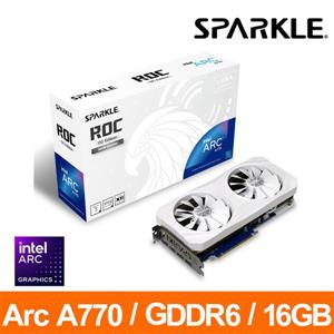 撼與SPARKLE Arc A770 ROC LUNA 白色 Intel顯示卡
