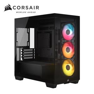海盜船CORSAIR 2800X 黑 透側 MATX機殼 附RS120R ARGB風扇*3