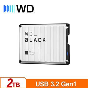 WD 黑標 P10 Game Drive 2TB(白) 2.5吋電競行動硬碟(PlayStation)