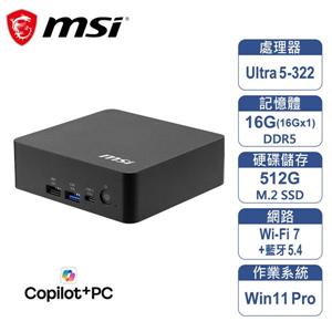微星MSI Cubi NUC AI+ 3MG-011TW (迷你電腦)(L10)