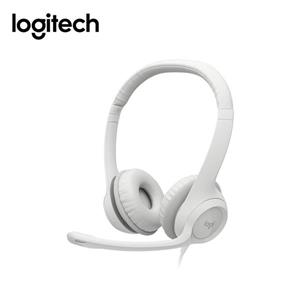 羅技 H390 USB珍珠白有線耳機麥克風