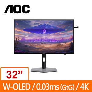 AOC AGON Pro 32型 AGP327UZD 4K UHD W-OLED 專業雙模電競螢幕