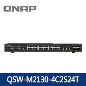 QNAP QSW-M2130-4C2S24T 10GbE與2.5GbE埠 L2管理型交換器