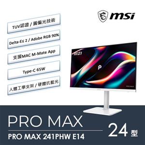 微星 MSI PRO MAX 241PHW E14 (23.8 吋顯示器)