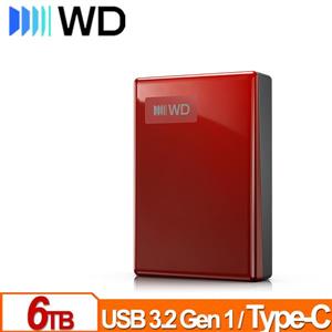 WD My Passport 6TB(紅) 2.5吋USB-C行動硬碟
