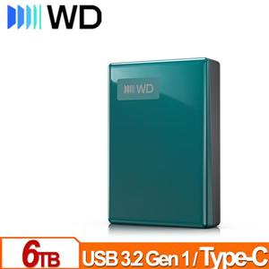 WD My Passport 6TB(藍綠) 2.5吋USB-C行動硬碟