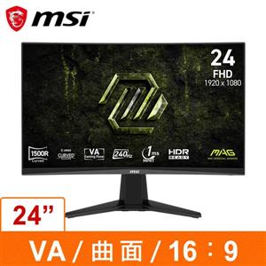 微星MSI MAG 245C X24 (23.6吋 電競曲面顯示器)