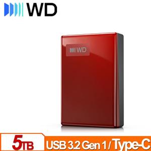 WD My Passport 5TB(紅) 2.5吋USB-C行動硬碟