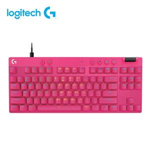 羅技 PRO X TKL(桃紅)RAPID磁性類比式鍵軸有線電競鍵盤