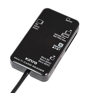 KINYO KCR-6250 多合一晶片讀卡機 (黑)